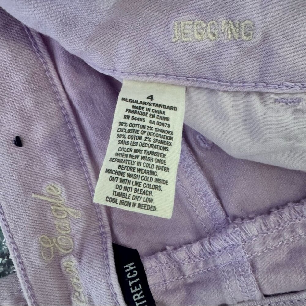 American Eagle Outfitters Light Purple Skinny Jeans pastel lavender - Picture 7 of 8